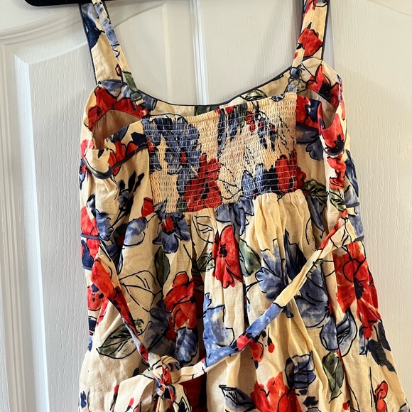 Jessica Simpson Floral Midi Dress - Red, Blue, Cream - Picture 4 of 4